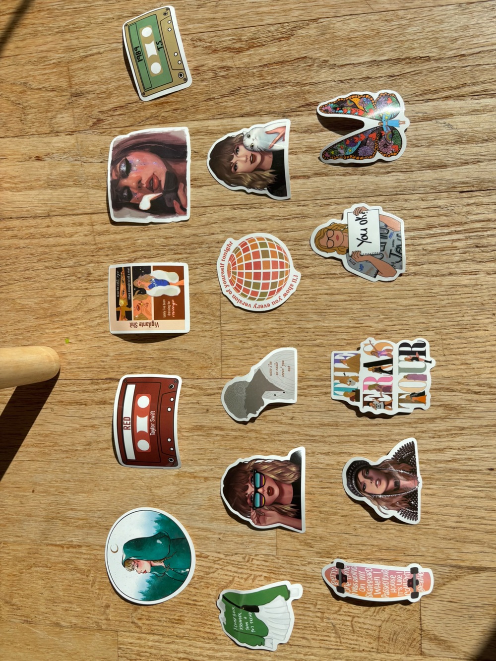 15 Taylor Swift stickers Various Eras